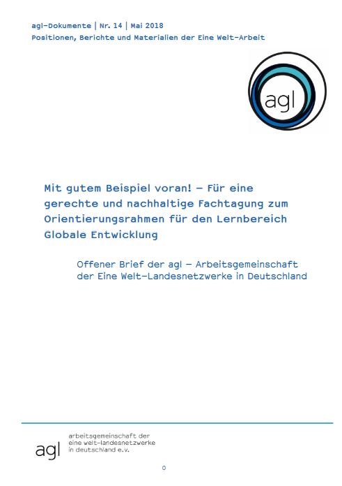 agl-Dokumente Nr. 14: Mit gutem Beispiel voran! – Für eine gerechte und nachhaltige Fachtagung zum Orientierungsrahmen