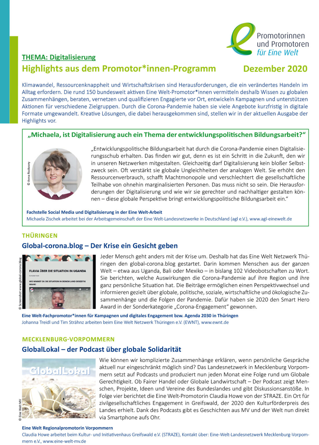 Highlights aus dem Promotor*innen-Programm 1-2020 - AGL - Die ...