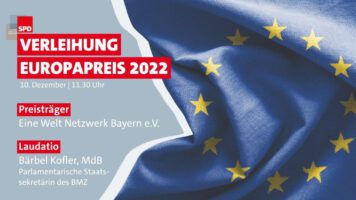 „Europa-Preis“ der SPD-Landtagsfraktion an Eine Welt Netzwerk Bayern e.V.