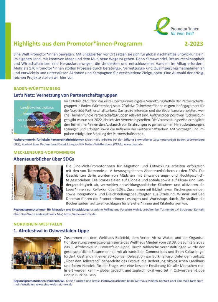 Highlights aus dem Promotor*innen-Programm 2-2023