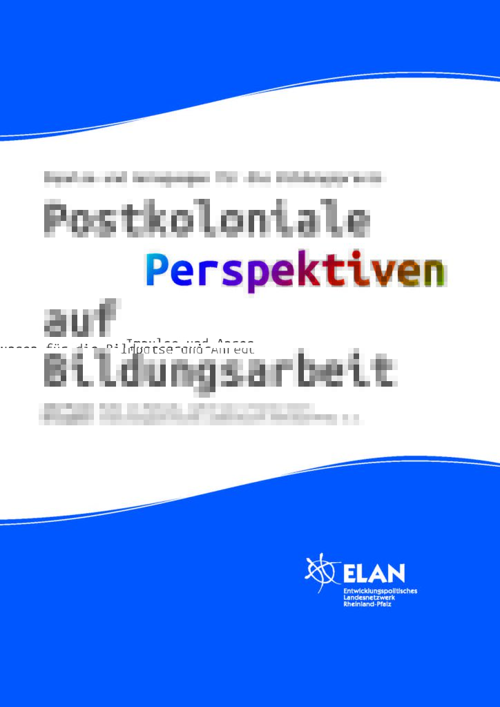Postkoloniale Perspektiven auf Bildungsarbeit