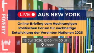 13.7., 13-14 Uhr: Live vom UN-Nachhaltigkeitsforum